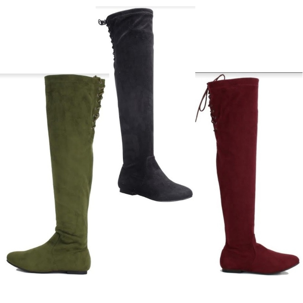 ️Over the Knee Almond Toe Suede Boot 3 Colors! - Picture 2 of 4